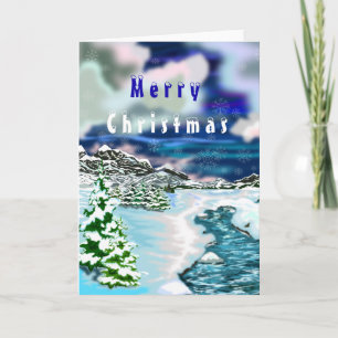 Prachtige winterlandschap kerst Kaart