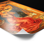 Prachtige Witch  Halloween Greeting Foto Afdruk (Hoek)