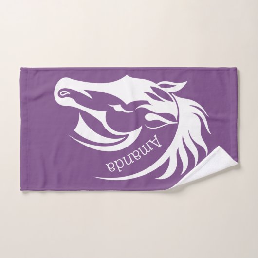 Prachtige witte doekdoekset voor paardenontwerp bad handdoek (Handdoek)