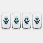 Prachtige witte fantasie feniks. blikvorm glas (Voorkant)