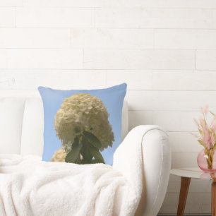 Prachtige witte limoen hortensia bloem kussenhoes kussen