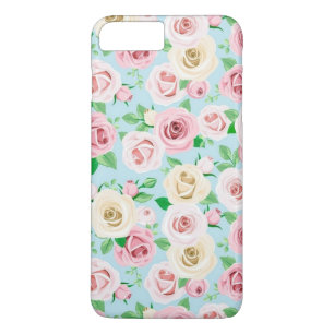 prachtige witte roze rozen iPhone 8 plus / 7 plus hoesje