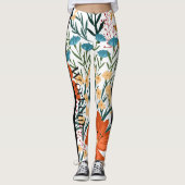 Prachtige workout tekst l Leuk bloemig Wit Sinaasa Leggings (Voorkant)