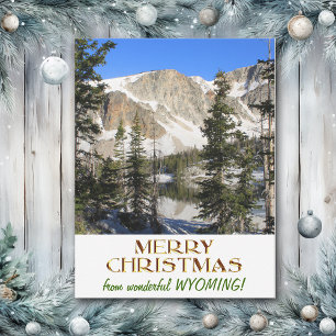 Prachtige Wyoming vrolijke kerst Feestdagenkaart