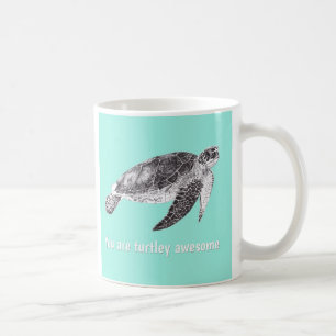 Prachtige "You are Turtley Geweldige" Turtle Mok