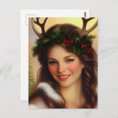 Prachtige Yule Goddess Briefkaart (Voorkant / Achterkant)
