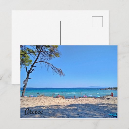 Prachtige zee Griekenland briefkaart (Voorkant / Achterkant)