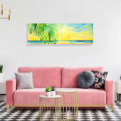 Prachtige zee landschapskunst canvas afdruk (Insitu (Woonkamer))