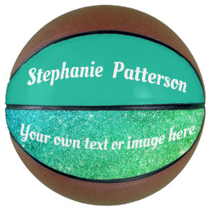 Prachtige Zeemeermin Blauwgroen Glitter Sparking D Basketbal