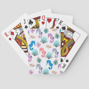 Prachtige zeepaardjes pokerkaarten