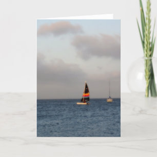 Prachtige zeilboot foto kaart