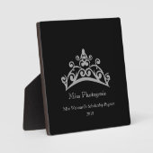 Prachtige Zilveren Tiara Kroon Photogenic Plaquett Fotoplaat (Voorkant)