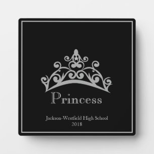 Prachtige Zilveren Tiara Kroon Prinses Plaquette Fotoplaat