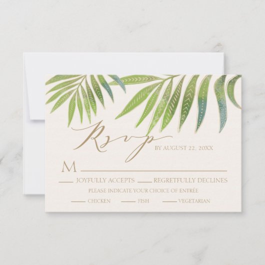 Prachtige zomer bruiloft uitnodiging RSVP (Voorkant)