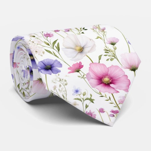 Prachtige zomerbloemenzomer Stropdas (Opgerold)