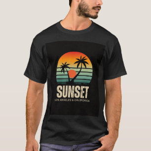 Prachtige zonsondergang in Los Angeles, Californië T-shirt