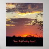 Prachtige zonsondergang in Texas Poster (Voorkant)