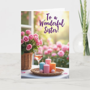 Prachtige Zuster Bloemenkaart Kaart
