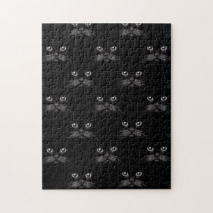 Prachtige, zwarte Cat Custom Cft Legpuzzel