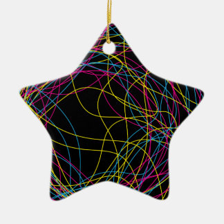 Prachtige zwarte keramische ster keramisch ornament