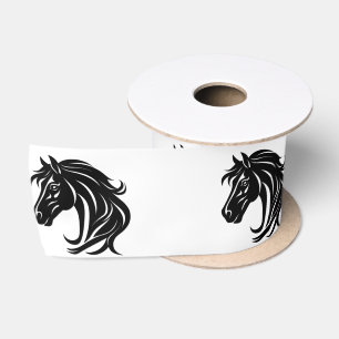 Prachtige Zwarte Paardenkop Lint