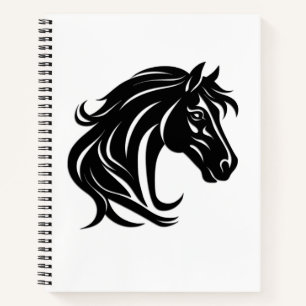 Prachtige Zwarte Paardenkop Notitieboek