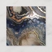 prachtige zwarte vrouwenoorkaartje vierkante visitekaartje (Achterkant)