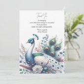 Prachtpauw Bedankkaart (Staand voorkant)