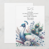 Prachtpauw Bedankkaart (Voorkant / Achterkant)