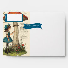 Prachtschone Alice in Wonderland Rups Enveloppe