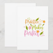 Practice Makes Perfect Motivational Quote Design Kaart (Voorkant / Achterkant)