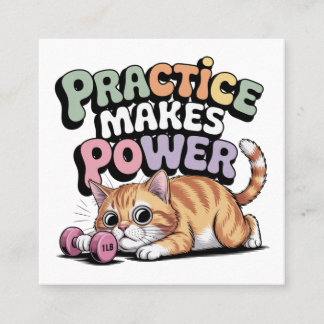 Practice Makes Power Vierkante Visitekaartje