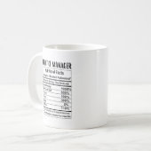 Practice Manager Nutrition Facts Coffee Mug Koffiemok (Voorkant links)