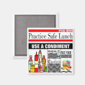 Practice Safe Lunch Magneet (Voorkant / Achterkant)