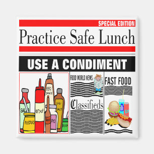 Practice Safe Lunch Magneet