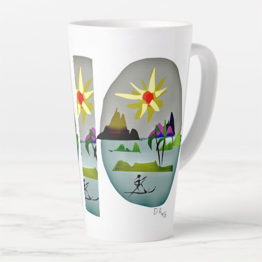 PracticeLove Latte Mug design par David Flynn (Angle droit)