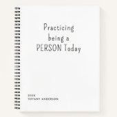 Practicing Being a Person Funny Introverts Gifts Notitieboek (Voorkant)