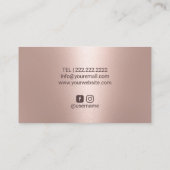 Practitioner Moderne Roos Gold Foot Care Spa Visitekaartje (Achterkant)