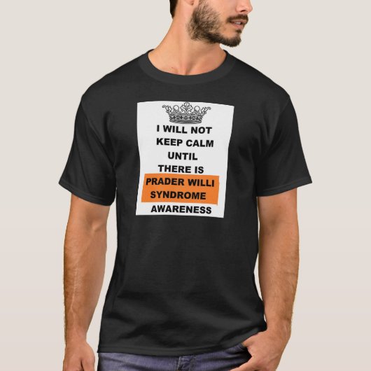 Prader Willi Awareness T-shirt (Voorkant)