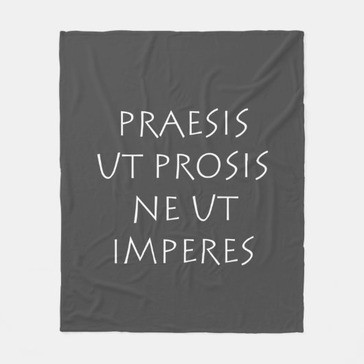 Praesis ut prosis ne ut imperes fleece deken (Voorkant)