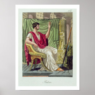 Praetor, nr. 38 uit "Antiek Rome", gegraveerd door Poster