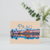 Prag: Evening Skyline Briefkaart (Staand voorkant)