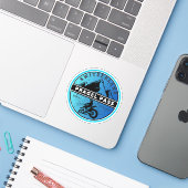 Pragel Pass Zwitsers-Alpen motortour Sticker (Laptop met iPhone)