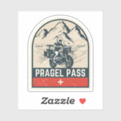 Pragel Pass Zwitsers-Alpen motortour Sticker (Vel)