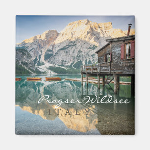 Pragser Wildsee in de Dolomieten in Italië Magneet