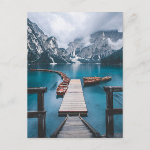 PRAGSER WILDSEE (LAKE PRAGS), SOUTH TYROL, ITALY BRIEFKAART