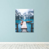 PRAGSER WILDSEE (LAKPRAGS), ZUID TYROL, ITALIË CANVAS AFDRUK (Insitu (Houten vloer))