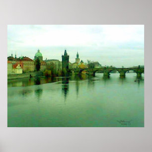 Prague 1 affiche 2000 de pont de ville le MUSÉE