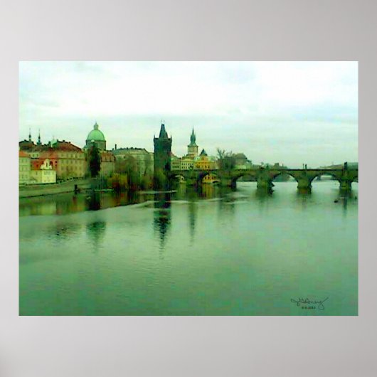 Prague 1 affiche 2000 de pont de ville le MUSÉE (Devant)