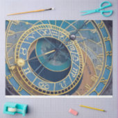 Prague Astrological Clock Decoupage Sheet Tissuepapier (Craft)
